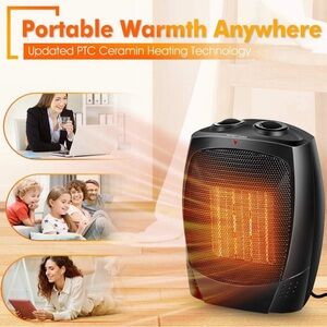 Power Zone PTC-700 1500W Portable Electric Heater, 2 Heat Settings